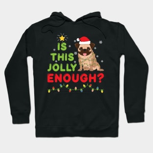 Is this Jolly Enough ? Cute Dog & Christmas lamps Hoodie